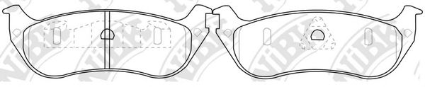 Комплект тормозных колодок, дисковый тормоз NiBK PN0379