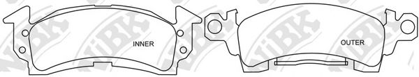 Комплект тормозных колодок, дисковый тормоз NiBK PN0404