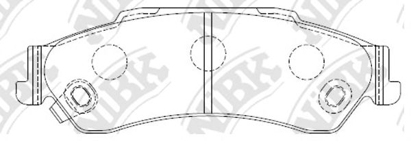 Комплект тормозных колодок, дисковый тормоз NiBK PN0414