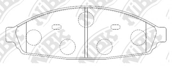 Комплект тормозных колодок, дисковый тормоз NiBK PN0418