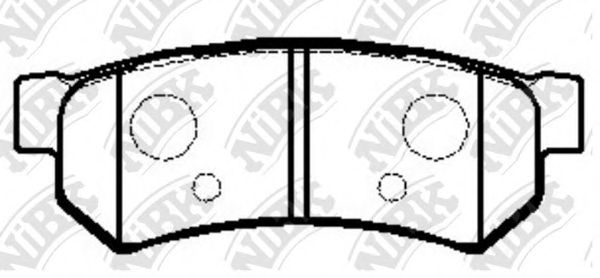 Комплект тормозных колодок, дисковый тормоз NiBK PN0442