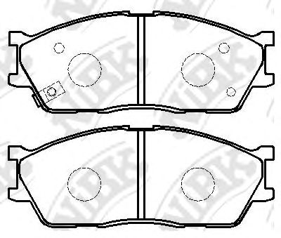 Комплект тормозных колодок, дисковый тормоз NiBK PN0445