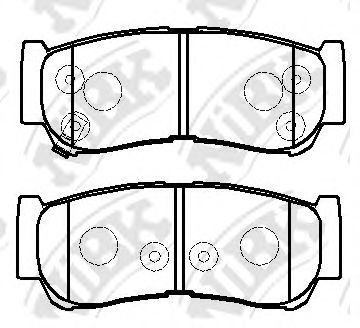 Комплект тормозных колодок, дисковый тормоз NiBK PN0447
