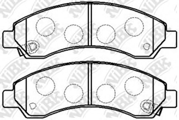 Комплект тормозных колодок, дисковый тормоз NiBK PN0502