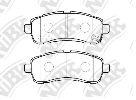 Комплект тормозных колодок, дисковый тормоз NiBK PN0544
