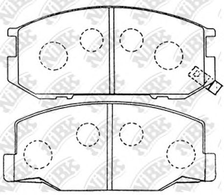 Комплект тормозных колодок, дисковый тормоз NiBK PN1217