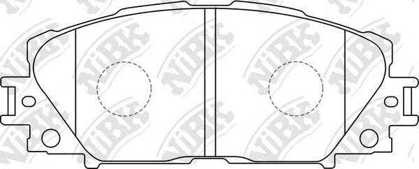 Комплект тормозных колодок, дисковый тормоз NiBK PN1508