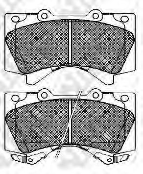 Комплект тормозных колодок, дисковый тормоз NiBK PN1541