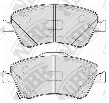 Комплект тормозных колодок, дисковый тормоз NiBK PN1834