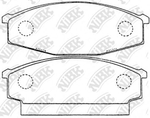 Комплект тормозных колодок, дисковый тормоз NiBK PN2078