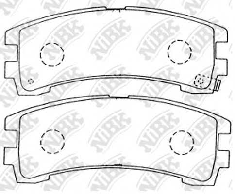 Комплект тормозных колодок, дисковый тормоз NiBK PN2304