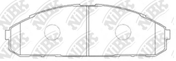 Комплект тормозных колодок, дисковый тормоз NiBK PN2308