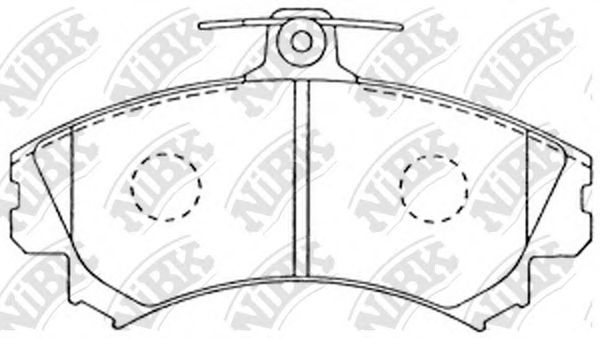 Комплект тормозных колодок, дисковый тормоз NiBK PN3090