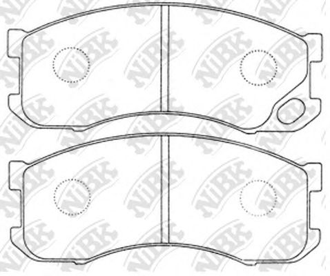 Комплект тормозных колодок, дисковый тормоз NiBK PN3346