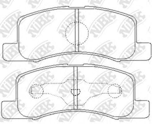 Комплект тормозных колодок, дисковый тормоз NiBK PN3437
