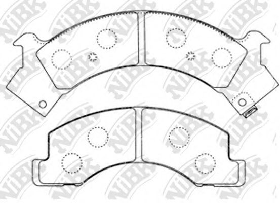 Комплект тормозных колодок, дисковый тормоз NiBK PN4288