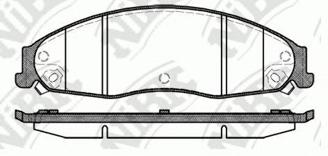 Комплект тормозных колодок, дисковый тормоз NiBK PN51005
