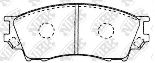 Комплект тормозных колодок, дисковый тормоз NiBK PN5334