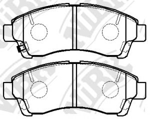 Комплект тормозных колодок, дисковый тормоз NiBK PN5804
