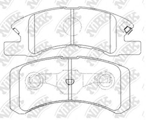 Комплект тормозных колодок, дисковый тормоз NiBK PN6428