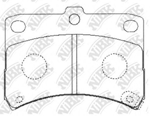 Комплект тормозных колодок, дисковый тормоз NiBK PN6429