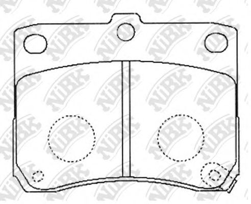 Комплект тормозных колодок, дисковый тормоз NiBK PN8436