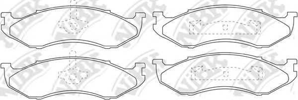 Комплект тормозных колодок, дисковый тормоз NiBK PN8490