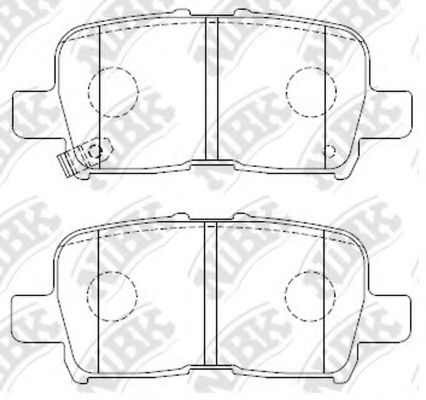 Комплект тормозных колодок, дисковый тормоз NiBK PN8803