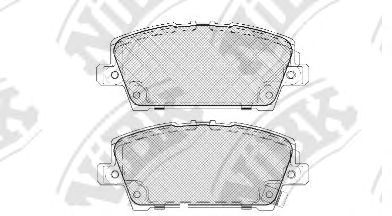 Комплект тормозных колодок, дисковый тормоз NiBK PN8866