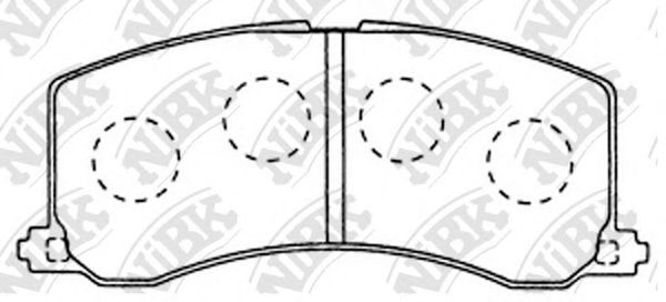 Комплект тормозных колодок, дисковый тормоз NiBK PN9381