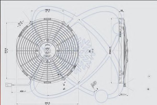 Вентилятор, охлаждение двигателя CALSONIC KANSEI 1209009