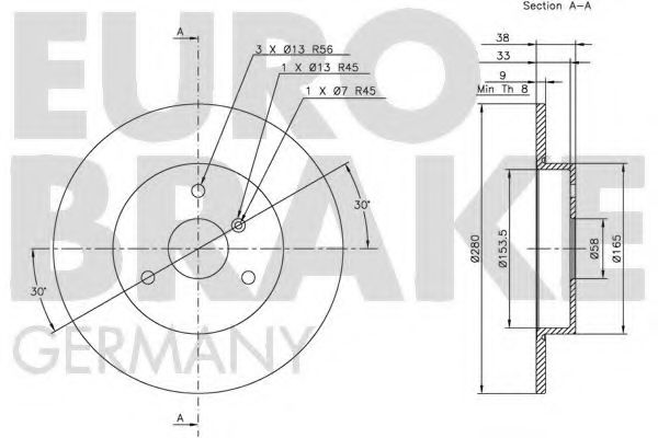 Тормозной диск LUCAS ELECTRICAL DF4135