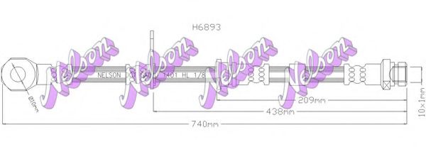 Тормозной шланг Brovex-Nelson H6893