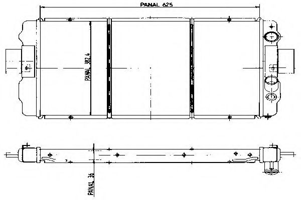 Радиатор, охлаждение двигателя ORDONEZ 1020228809