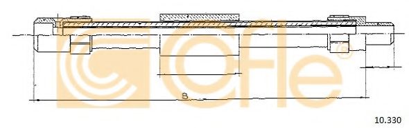 Трос, управление сцеплением COFLE 10330