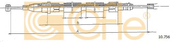 Трос, стояночная тормозная система COFLE 10756
