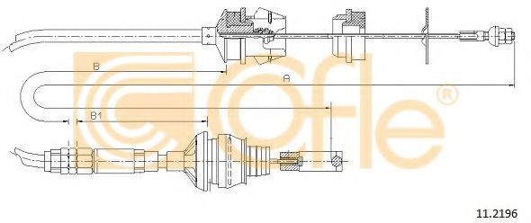Трос, управление сцеплением COFLE 11.2196