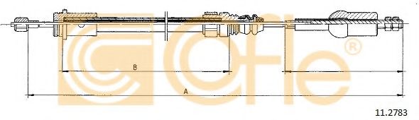 Трос, управление сцеплением COFLE 11.2783