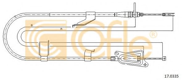 Трос, стояночная тормозная система COFLE 17.0335