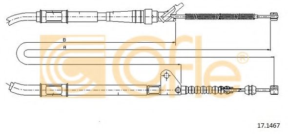 Трос, стояночная тормозная система COFLE 17.1467