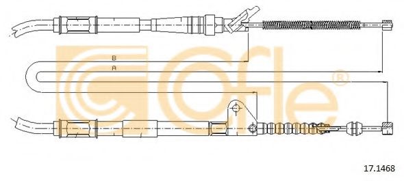 Трос, стояночная тормозная система COFLE 17.1468
