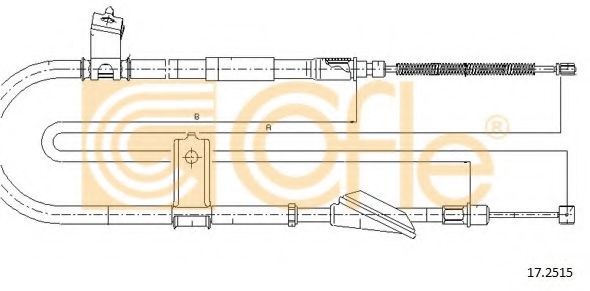 Трос, стояночная тормозная система COFLE 17.2515