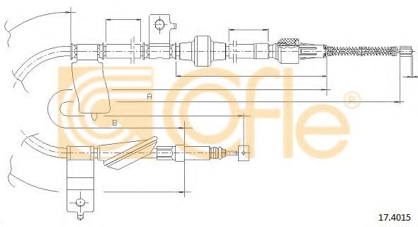 Трос, стояночная тормозная система COFLE 17.4015