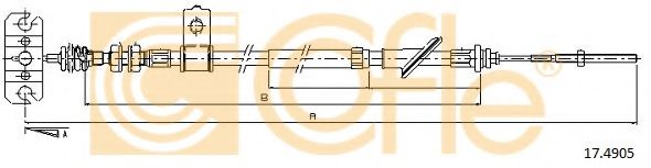 Трос, стояночная тормозная система COFLE 17.4905