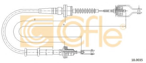 Трос, управление сцеплением COFLE 18.0035