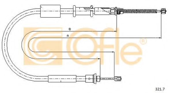 Трос, стояночная тормозная система COFLE 321.7
