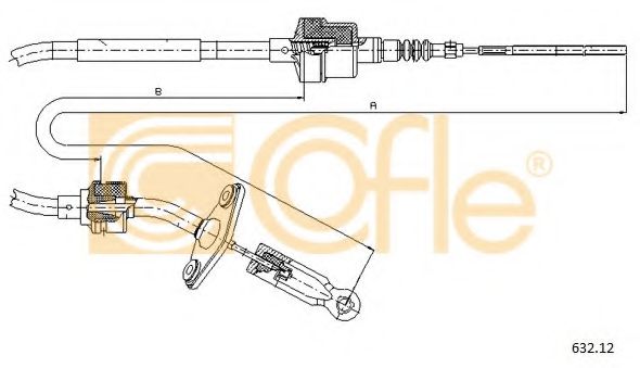 Трос, управление сцеплением COFLE 632.12