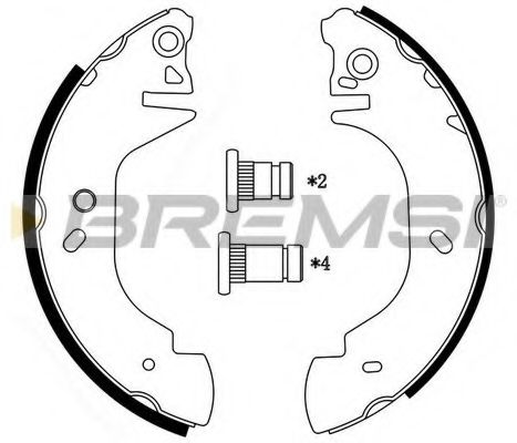 Комплект тормозных колодок BREMSI GF0232