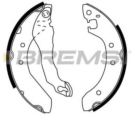 Комплект тормозных колодок BREMSI GF0267