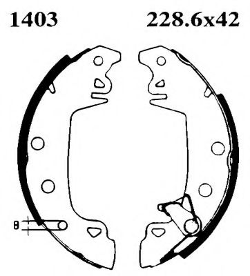 Комплект тормозов, барабанный тормозной механизм BSF 6135